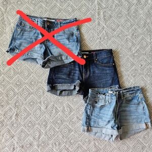 NWOT Kan Can & CELEB Women's Jean Shorts Bundle Lot (2) Pairs 3/25 & 1/25